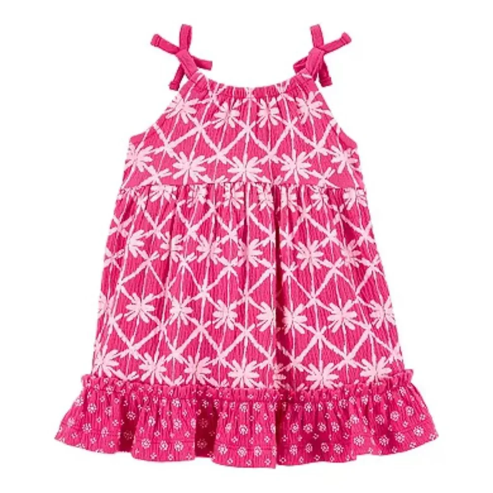 Carter's Baby Girl Geometric Crinkle Jersey Dress/NWT/9 months